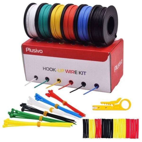 22AWG Hook Up Wire Kit 6color Solid Tinned Wire