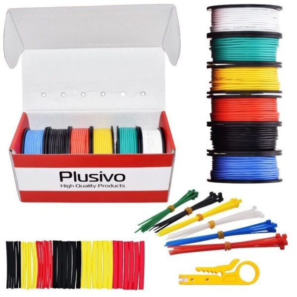 22AWG Hook Up Wire Kit 6color Solid Tinned Wire